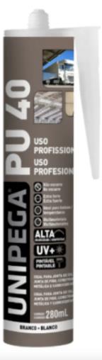 Silicone PU40 Construção Branco 400g Unipega